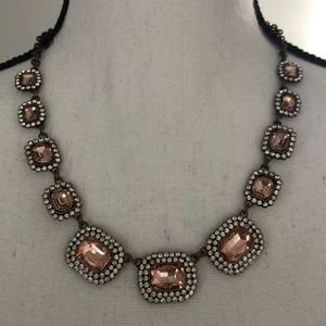 Francesca’s pink Necklace with silver rhinestones